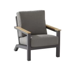 4 Seasons Outdoor Capitol Lounge Tuinstoel - Donker Grijs