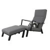 VDG Costa Relaxstoel + Hocker - Sunbrella - Light Grey